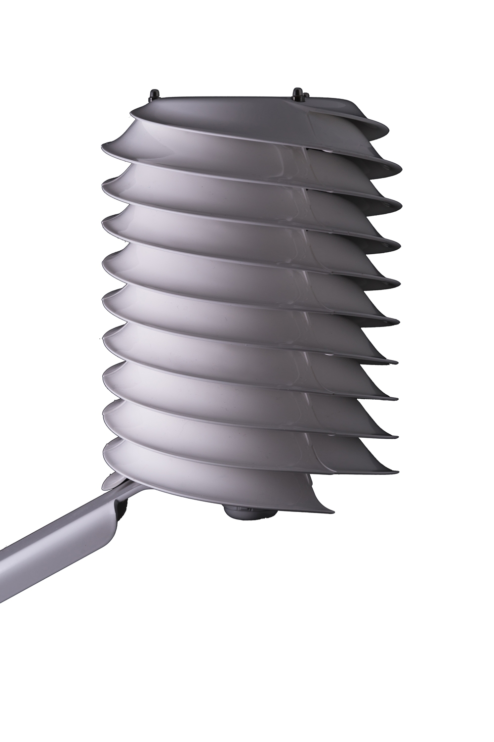 Helical solar radiation shield for temperature sensor