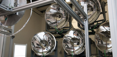 Indoor testing of materials, solar concentrators, receivers, PV modules and daylighting devices