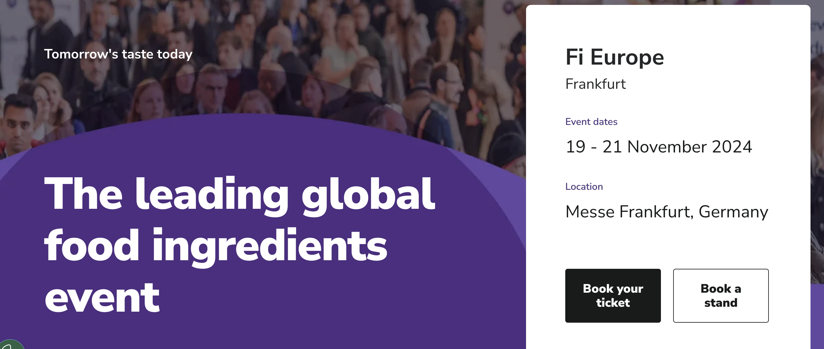 The leading global food ingredients event